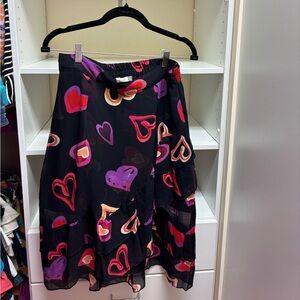 Maude Vivante Skirt with Hearts Size Large (fits like a medium)